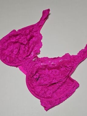 Smart & Sexy Lace Underwire Bra in Fuchsia - Women Intimates Size 40DDD